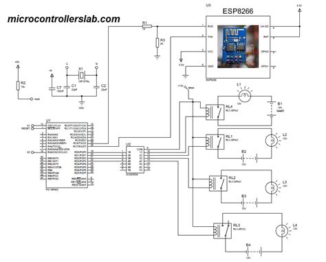 You circuit diagram will basically visualize circuits as lines and the added symbols will indicate where switches and fusers may go. Esp8266 based home automation system using wifi