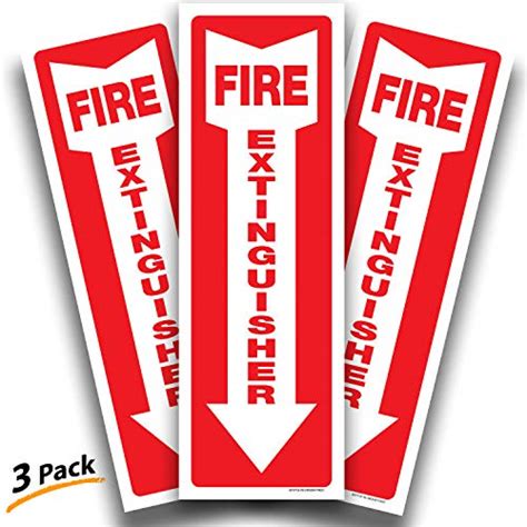 Buy Fire Extinguisher Signs Stickers 3 Pack 4x12 Inch Premium Self