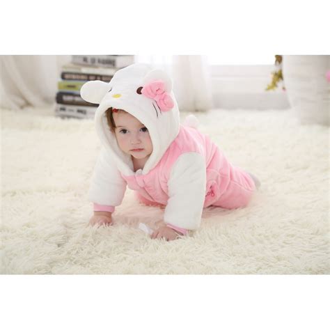 Babies Anime Pink Kitty Cat Onesies Toddler Pajamas