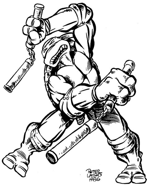 Tortugas Ninja para colorear 🥇 ¡DIBUJOS para imprimir y pintar!