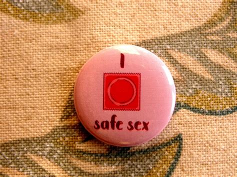 I Heart Safe Sex Pin 1 Inch Pinback Button Pin Badge Sex Etsy