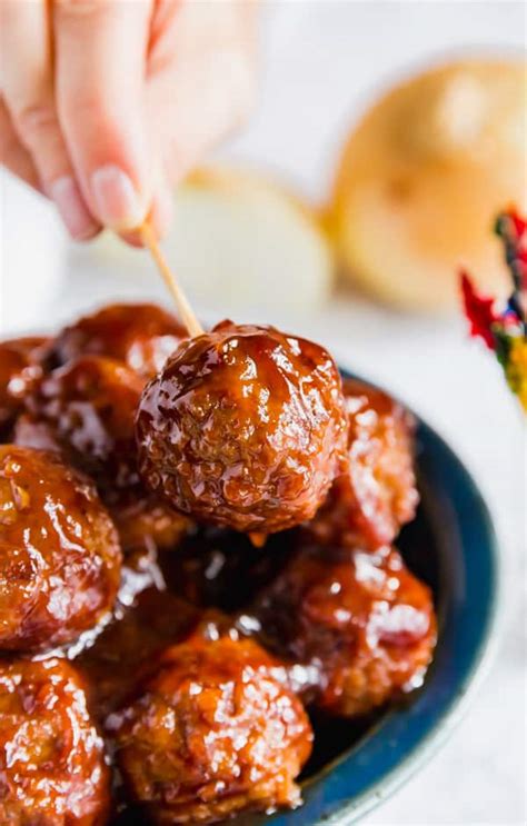 Bbq Crockpot Meatballs And Easy And Delicious Appetizer