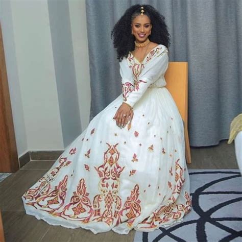 Habesha Wedding Dress Ethiopian Dress Ethiopian Traditional Dress Ethiopian Wedding Dress