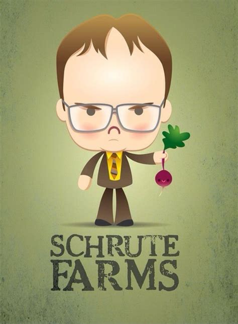 Schrute Farms Cartoon Cute The Office Dwight Dwight Schrute Dwight