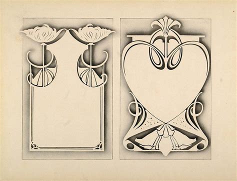 Gallery tour | art nouveau innovation: 1910 Print Graphic Design Template Shell Art Nouveau ...