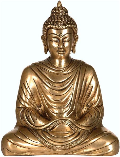 Buddha In Meditation With Hands Folded Inside His Robe Exotic India Art