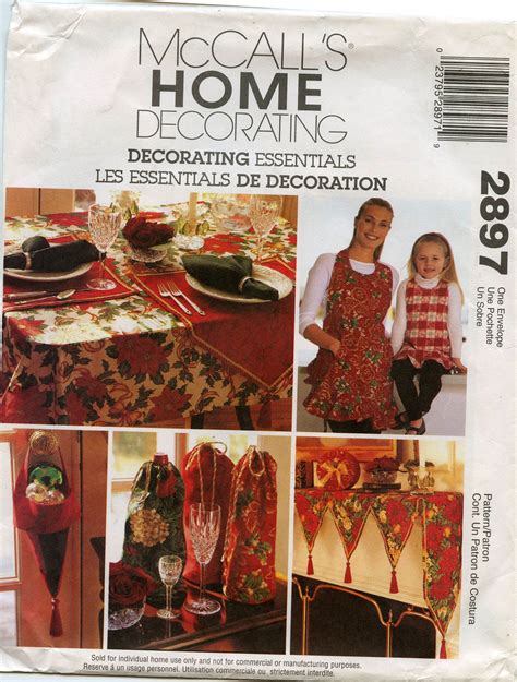 Mccalls Home Decorating Sewing Pattern 2897 Christmas Etsy Vintage