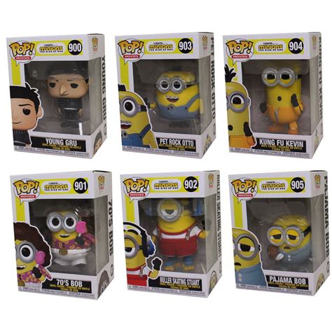 Funko Pop Movies Minions 2 Vinyl Figures Set Of 6 Young Gru Kung