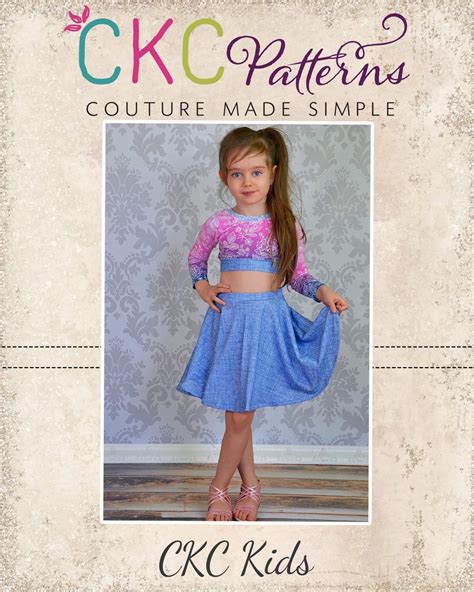 Duchesss Knit Circle Skirt Sizes 2t To 14 Kids Pdf Pattern