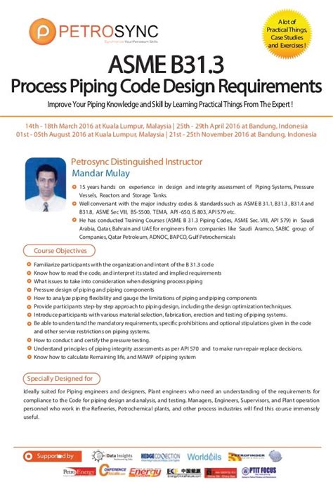 Petrosync Asme B313 Process Piping Code Design Requirements