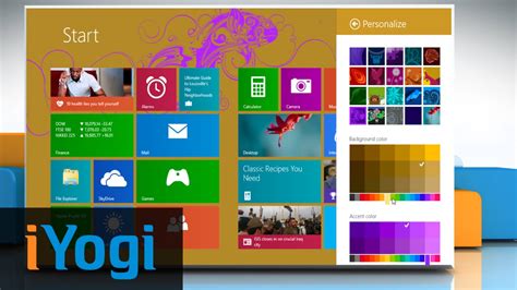 How To Change Background Color And Theme On Windows 81 Youtube
