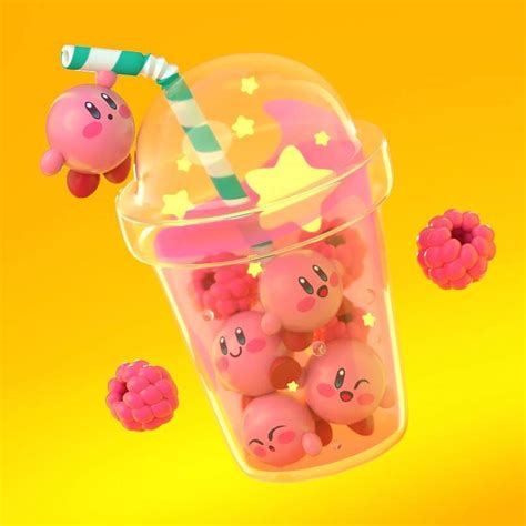 Kirby Bubble Tea By Marcelaylucin Rkirby