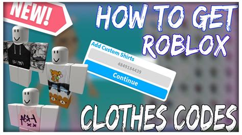 How To Get Clothes Codes On Roblox Youtube