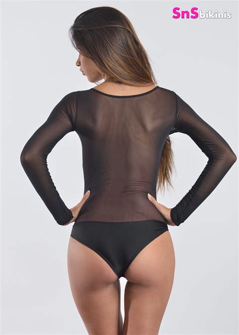 Lady New Sheer Longsleeves Bodysuit Warliz001 7400 Snsbikinis Online Store Sexy And