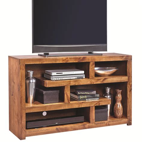 Aspenhome Contemporary Driftwood 60 Inch Open Console With Geometric