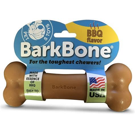 Pet Qwerks Barkbone Dog Bone Chew Toy Bbq Flavor Large