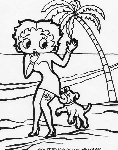 Cartoons Coloring Pages Betty Boop Coloring Pages