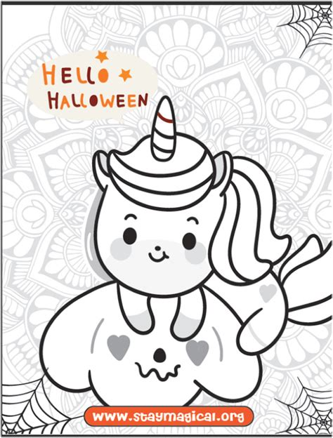 Halloween Unicorn Coloring Pages Doublepastor