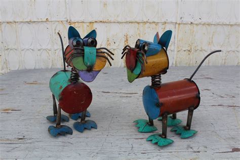 Yard decor we install include: Recycled Metal Cat Lawn Ornament Yard Decor