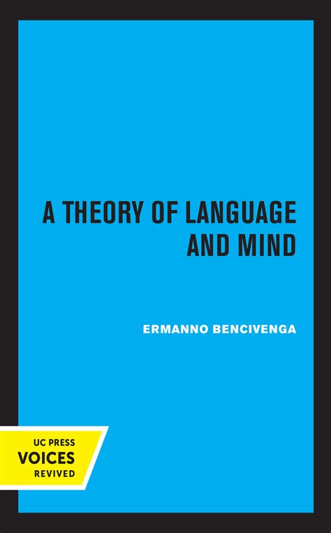 A Theory Of Language And Mind By Ermanno Bencivenga Paperback