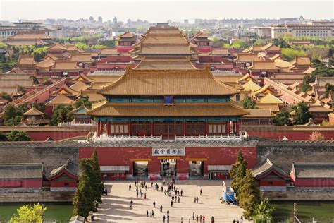 View Over Forbidden City In Beijing China Stock Photo Dissolve
