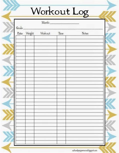 Check spelling or type a new query. Salt and Pepper Moms: free printable | Workout sheets ...