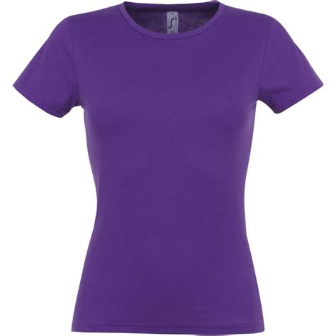 Tee shirt personnalisé Miss Sol s violet fonce