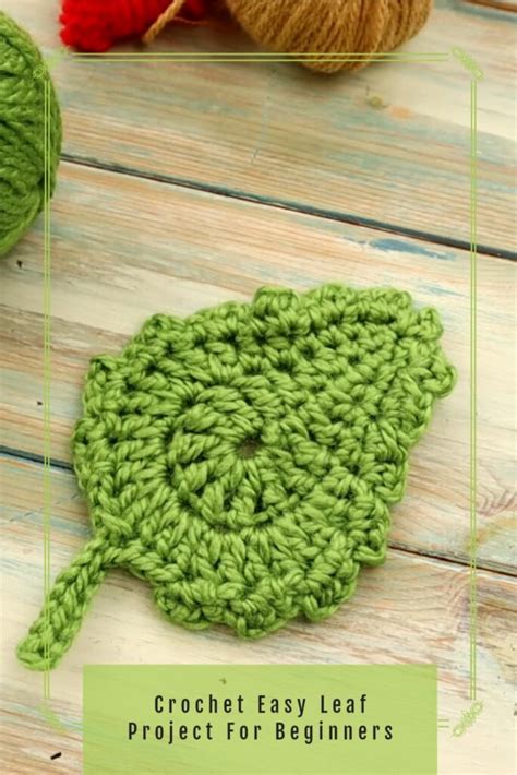 5 Minute Crochet Leaf