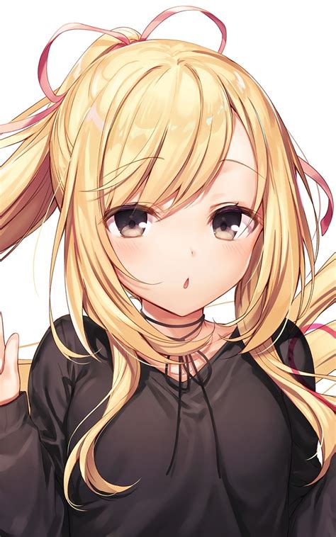 But if you are reading this, i am sure that you are an anime fan! Download 1600x2560 Anime Girl, Blonde, Pen, Long Hair, Cute Wallpapers for Google Nexus 10 ...