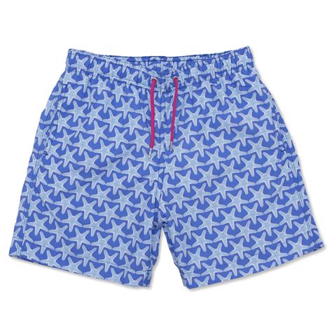 Starfish Swim Shorts - Bright Blue/Pale Blue | Swim shorts, Boys swim shorts, Blue