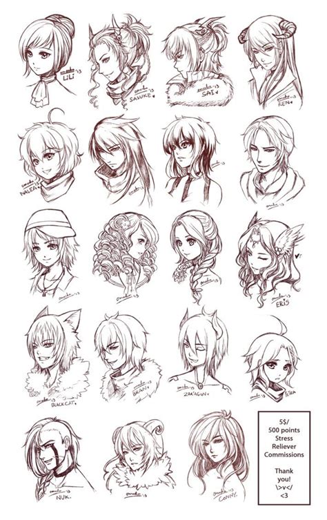 Inspiration Hair And Expressions Manga Art Drawing