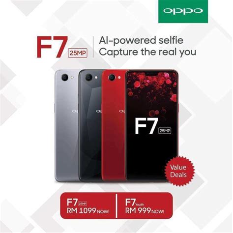 Oppo f7 merupakan smartphone pertama di dunia yang dibekali dengan sensor 25 megapiksel sony 576 yang memiliki kemampuan high dynamic. OPPO F7 and F7 Youth enjoy sweet price adjustment | Hitech ...