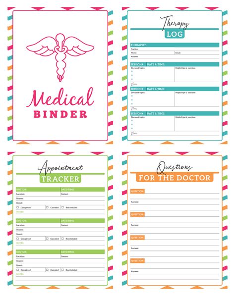 Free Printable Medical Binder Forms A Printable Form For Medical