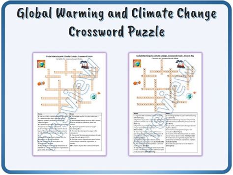 Global Warming And Climate Change Crossword Puzzle Worksheet Activity