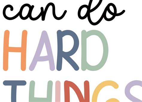 We Can Do Hard Things Poster Playroom Decor Classroom Decor Etsy