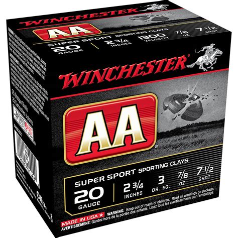 Winchester Aa Sporting Clays 20 Gauge Shotshells Academy