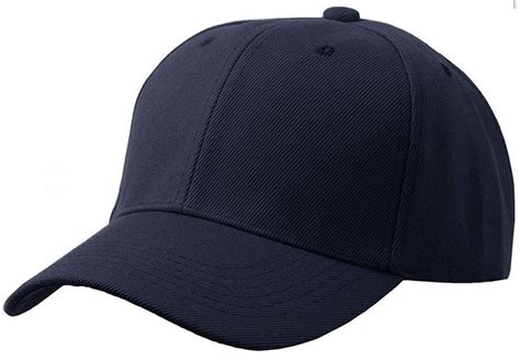 Men's Plain Baseball Cap Velcro Adjustable Curved Visor Hat ...