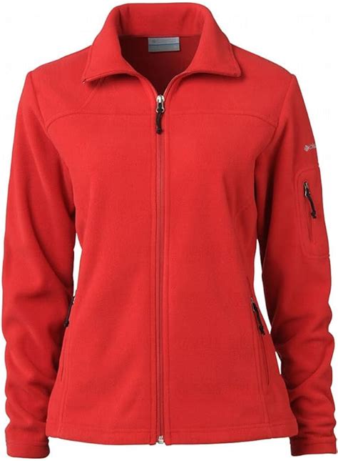 Columbia Ladies Give And Go Full Zip Fleece Jacket Medium Intense Red