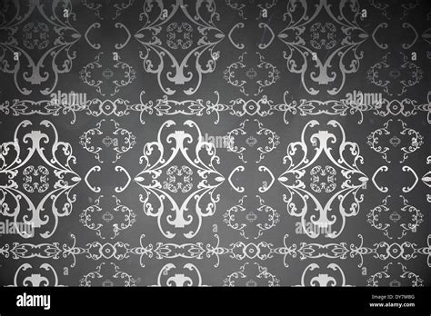Elegant Patterned Wallpaper In Grey Stock Photo Alamy