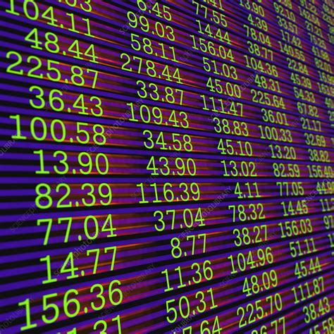 Stock Market Indices Figures And Prices Stock Image C0169193