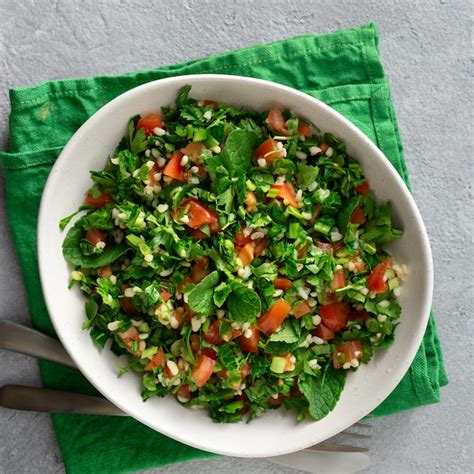 Premium Photo Raw Ingredients Cooking Salad Tabouli Healthy Food