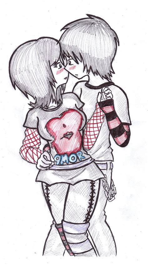 Emo Couple Drawings At Explore