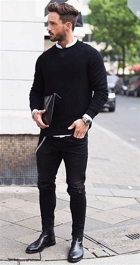 Black Sweater Stylish Fashion Trends With Black Jeans Black Sweater