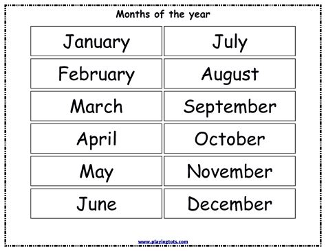 Months Of The Year Activity Pages Primarygames Free Free