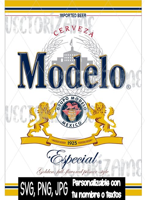 Cerveza Modelo Especial Etiqueta Personalizable Svg Png Etsy