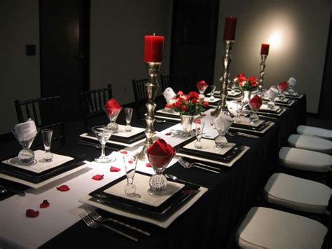 Red And Black Wedding Red Table Settings Table Settings