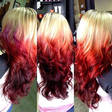 Red Ombre Hair Blonde To Red Ombre Hair Candy