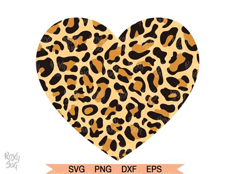Valentines Day Svg Leopard Print Heart Svg Valentines Day Decal By