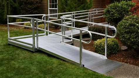 A major advantage of wheelchair ramps is that they help navigate doors easily. PATHWAY 3G Modular Aluminum Wheelchair Ramp System by EZ ...