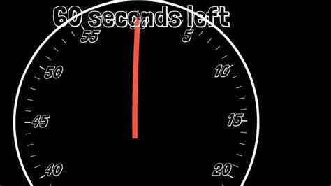 1 Minute Countdown Timer With Voice Sound Effects Youtube